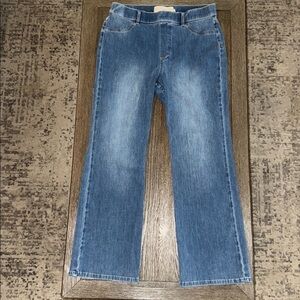 Soft Surroundings Ultimate Pull On Bootcut Jeans Tidal Blue